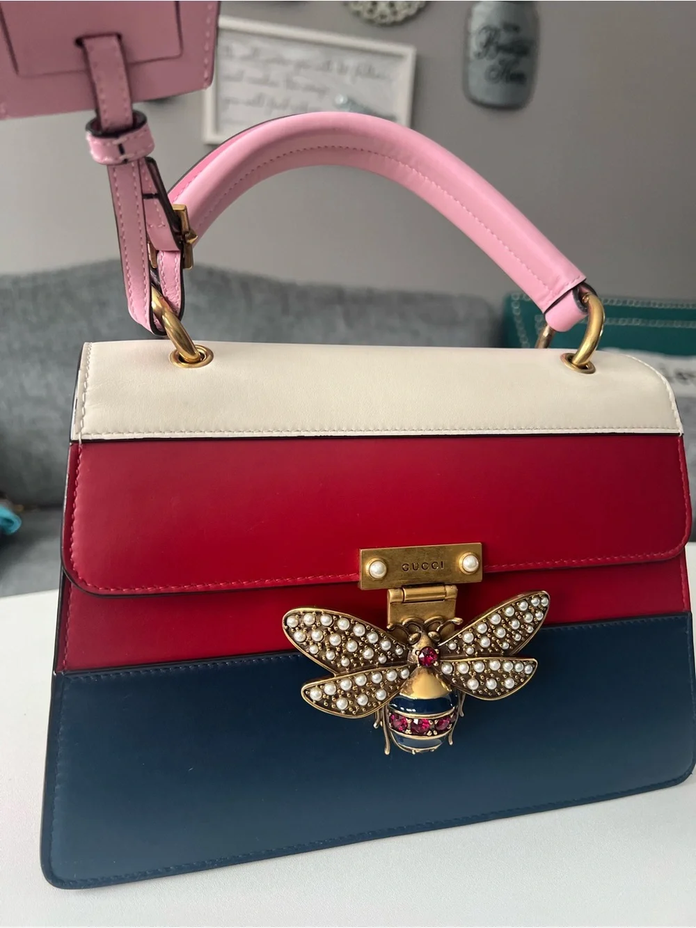 Gucci Queen Bee Margaret Tricolor - Picture 2 of 15